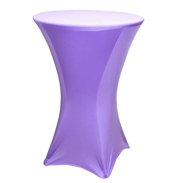 Atlas Commercial Products Spandex Fitted Stretch Table Cover for 30" Cocktail Table, Lavender SP-CTC-15